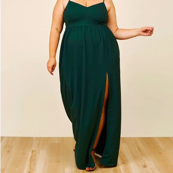 Hunter Green Bridesmaid Dress - Picture 1 of 2
